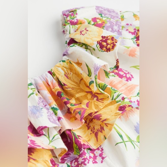 NWT H&M Off The Shoulder Flounce Dress | Women’s Floral Summer | New with Tag - Picture 2 of 8